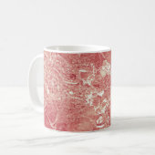 Rose Gold Marmor Textur Kaffeetasse (Vorderseite Links)