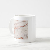 Rose Gold Marmor Textur Kaffeetasse (Vorderseite Links)