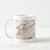 Rose Gold Marmor Textur Kaffeetasse (Links)