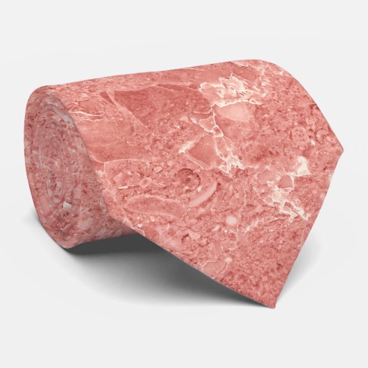 Rose Gold Marmor Textur Krawatte (Gerollt)