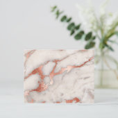 Rose Gold Marmor Textur Postkarte (Stehend Vorderseite)