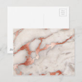 Rose Gold Marmor Textur Postkarte (Vorne/Hinten)