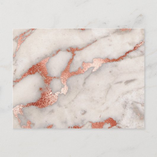 Rose Gold Marmor Textur Postkarte (Vorderseite)
