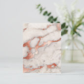 Rose Gold Marmor Textur Postkarte (Stehend Vorderseite)