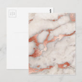 Rose Gold Marmor Textur Postkarte (Vorne/Hinten)