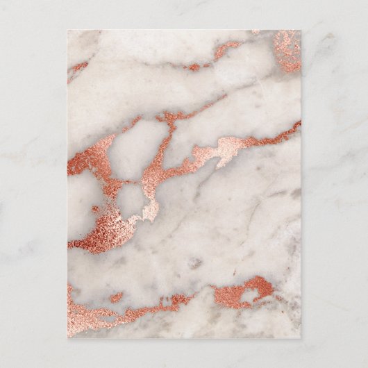 Rose Gold Marmor Textur Postkarte (Vorderseite)