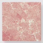 Rose Gold Marmor Textur Steinuntersetzer (Vorderseite)