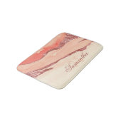 Rose Gold Marmor und Glitzer Badematte (Schrägansicht)