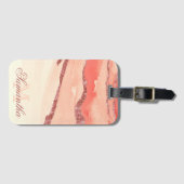 Rose Gold Marmor und Glitzer Gepäckanhänger (Vorderseite (Horizontal))