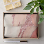 Rose Gold Marmor und Glitzer Seidenpapier (Geschenk)