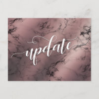 Rose Gold Marmor Verspätete Hochzeitsaktualisierun