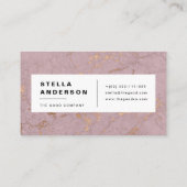 Rose Gold Marmor Visitenkarte (Rückseite)