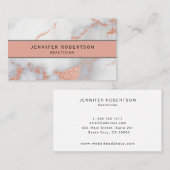 Rose-Gold-Marmor Visitenkarte (Vorne/Hinten)