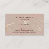 Rose-Gold-Marmor Wirbel Hintergrund Visitenkarte (Rückseite)