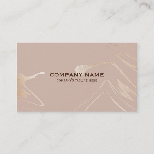Rose-Gold-Marmor Wirbel Hintergrund Visitenkarte (Vorderseite)
