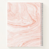 Rose-Gold-Marmor-Wirbel Notizblock (Rückseite)