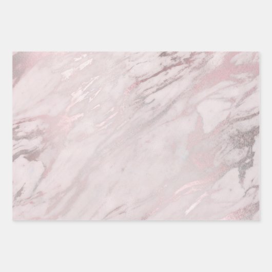 Rose Gold Marmordesign Geschenkpapier Set (Vorderseite 2)