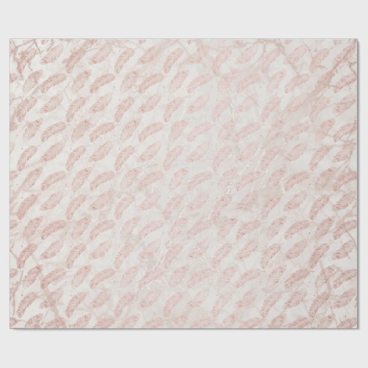 Rose Gold Marmorfaser Geschenkpapier (Flach)