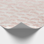 Rose Gold Marmorfaser Geschenkpapier (Ecke)