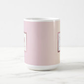 Rose Gold Marmormonogramm Rosa Vanilla Gradient Kaffeetasse (Mittel)