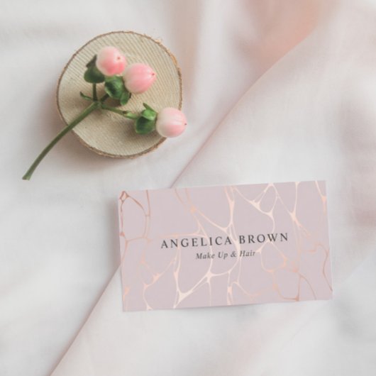Rose Gold Marmormuster Visitenkarte