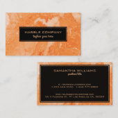 Rose-Gold-Marmorsteinstruktur Visitenkarte (Vorne/Hinten)