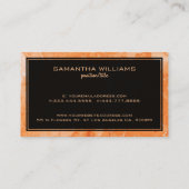 Rose-Gold-Marmorsteinstruktur Visitenkarte (Rückseite)