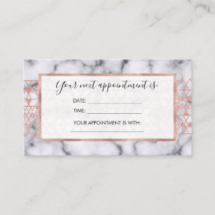Rose Gold Marmortriangle Tribal Geometric Terminkarte