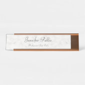 Rose-Gold-Marmorvorlage Beruflich Schreibtischnamensplakette (Vorderseite )