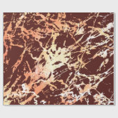 Rose Gold Maroon Burgundy Coral Strokes Geschenkpapier (Flach)