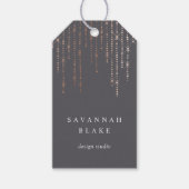 Rose Gold Marquee Business Geschenkanhänger (Vorderseite)