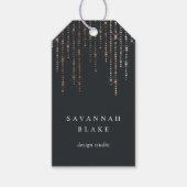 Rose Gold Marquee Firmenname Geschenkanhänger (Vorderseite)