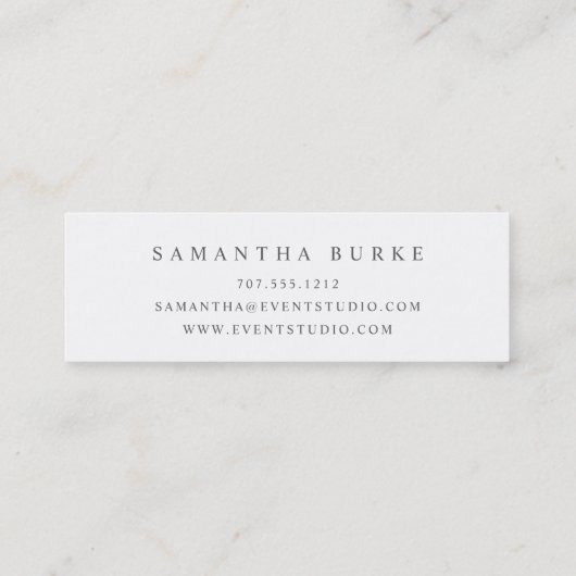 Rose Gold Marquee Mini Visitenkarte (Rückseite)