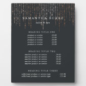 Rose Gold Marquee | Preis- und Dienstleistungsanze Fotoplatte (Vorderseite)