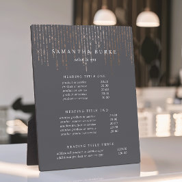 Rose Gold Marquee | Preis- und Dienstleistungsanze Fotoplatte