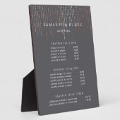 Rose Gold Marquee | Preis- und Dienstleistungsanze Fotoplatte (Seite)