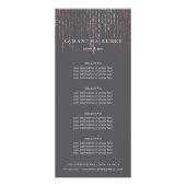 Rose Gold Marquee | Preise oder Dienstleistungen Werbekarte (Vorne)