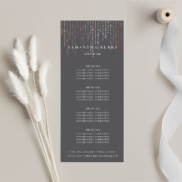 Rose Gold Marquee | Preise oder Dienstleistungen Werbekarte
