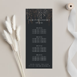 Rose Gold Marquee | Preise oder Dienstleistungen Werbekarte