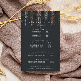 Rose Gold Marquee Preise und Dienstleistungen Flyer