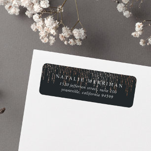 Rose Gold Marquee Rücksendeadresse
