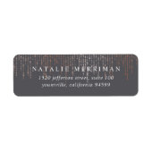 Rose Gold Marquee Rücksendeadresse (Vorne)