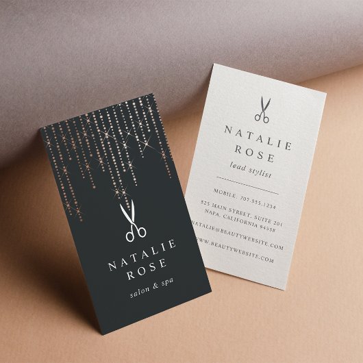 Rose Gold Marquee Visitenkarte