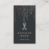 Rose Gold Marquee Visitenkarte (Vorderseite)