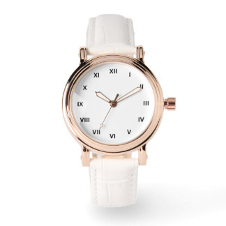 Rose Gold Matellic Moderne, stilvolle römische Zah Armbanduhr