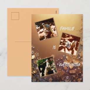 Rose Gold Meerkat Familie ist alles, Feiertagspostkarte