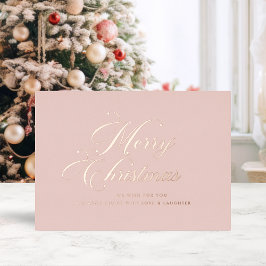 Rose Gold Merry Christmas Card Folien Feiertagskarte