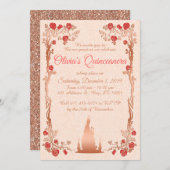 Rose Gold Messe Quinceanera Einladung (Vorne/Hinten)