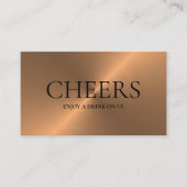 Rose Gold Metal Effect Free Drinks Ticket Card Begleitkarte (Vorderseite)