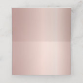 Rose Gold Metal elegante Hochzeitsfeier Platzkarte (Innenseite Aufgefaltet)